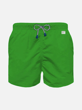 Green light fabric boy swim shorts | Pantone® Special Edition - MC2 Saint Barth