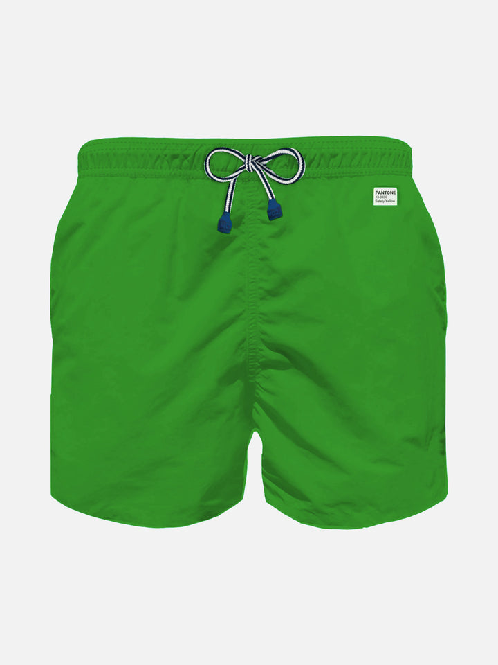 Green light fabric boy swim shorts | Pantone® Special Edition - MC2 Saint Barth