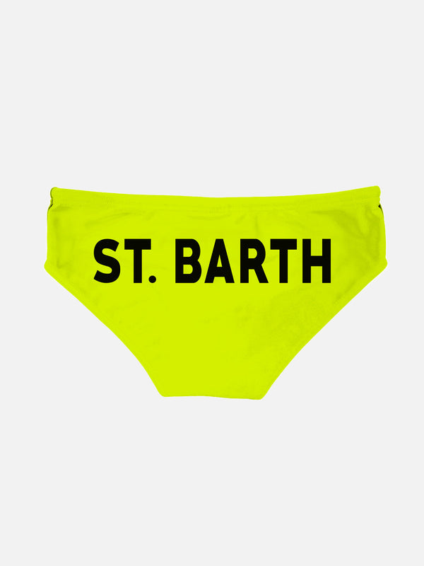 Slip da bagno da bambino giallo fluo