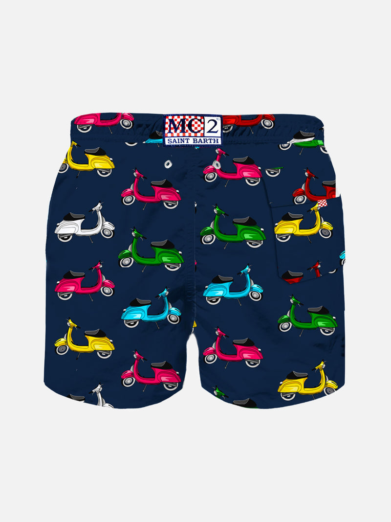 Jungen-Badeshorts mit Roller-Print