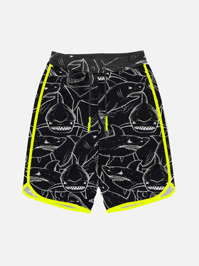 Badeshorts für Jungen mit Hai-Print