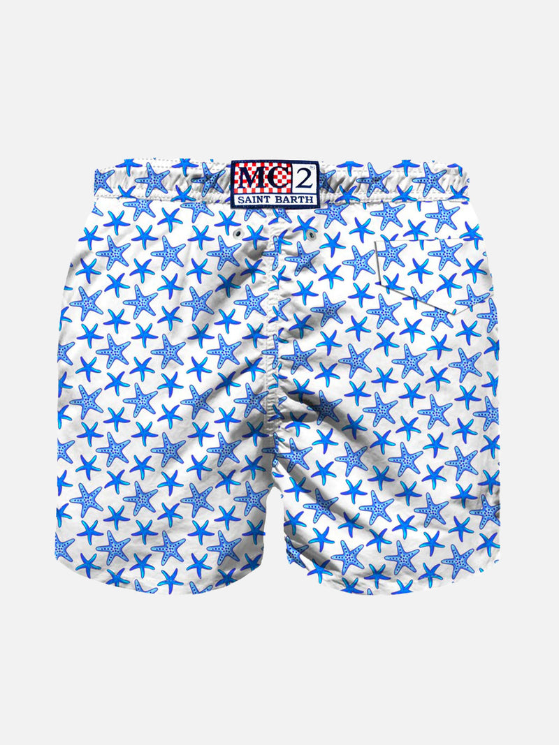 Micro starfish all over print boy's light swimshorts