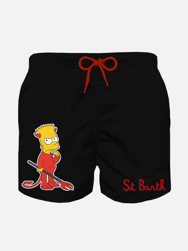 Badeshorts für Jungen mit Devil Bart-Aufnäher | DIE SIMPSON-SONDERAUSGABE