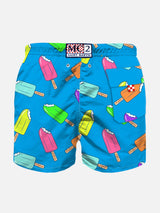 Boy classic swim shorts with ice cream print