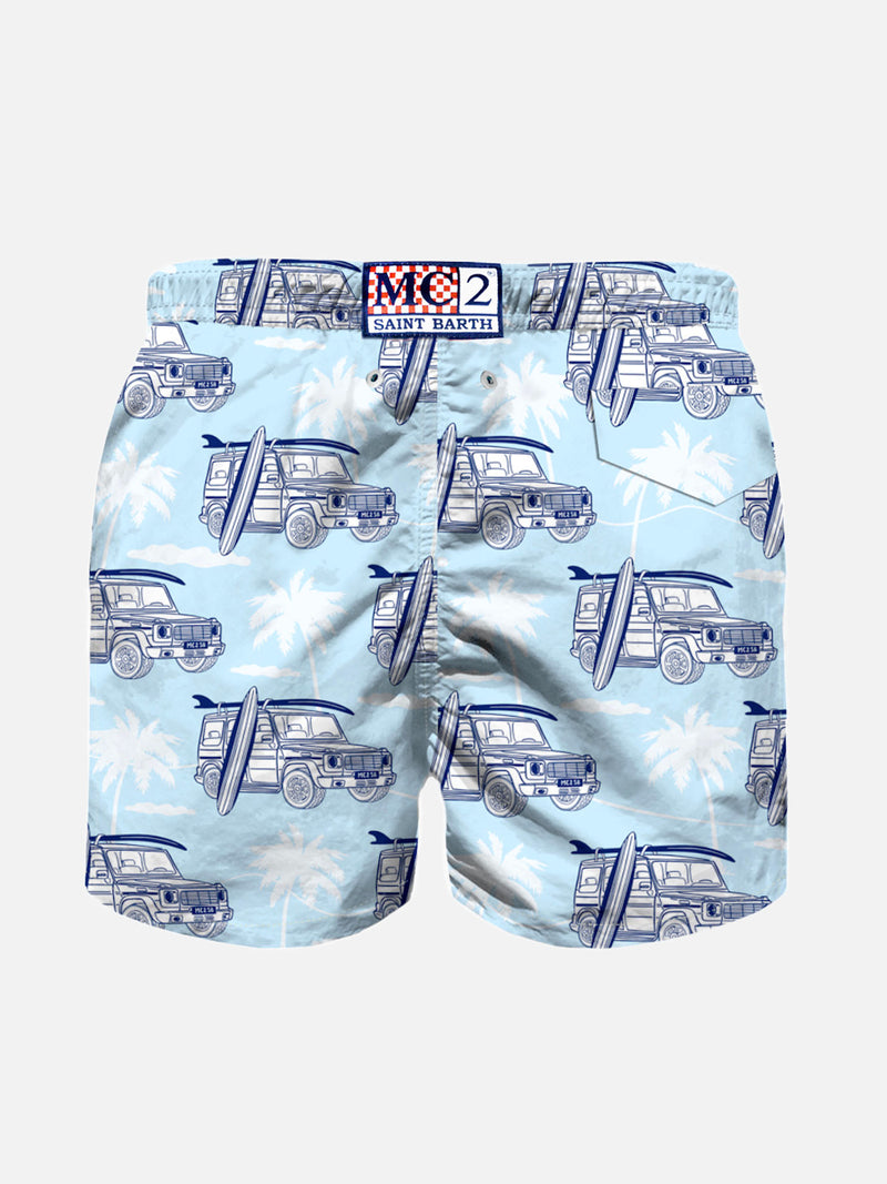 Jeep print boy light fabric swim shorts