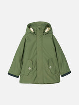 Boy hooded military green parka jacket Voyager Jr