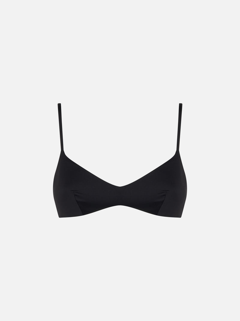 Schwarzer Bralette-Badeanzug für Damen