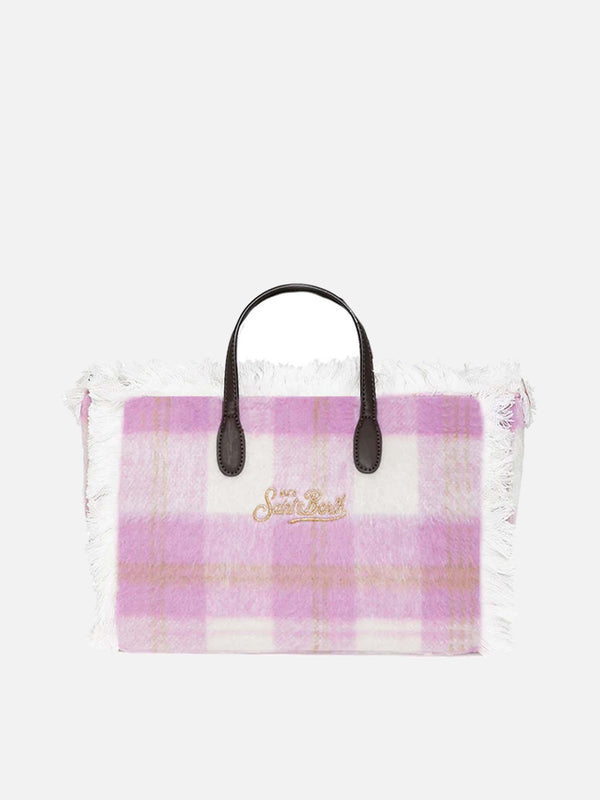 Colette Wollhandtasche mit Gingham-Print