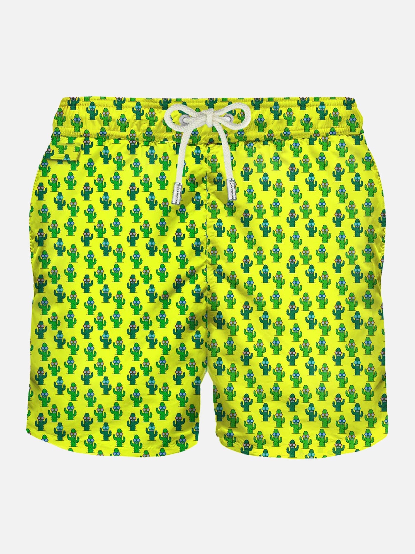 Herren-Badeshorts aus leichtem Stoff mit Kaktusmuster