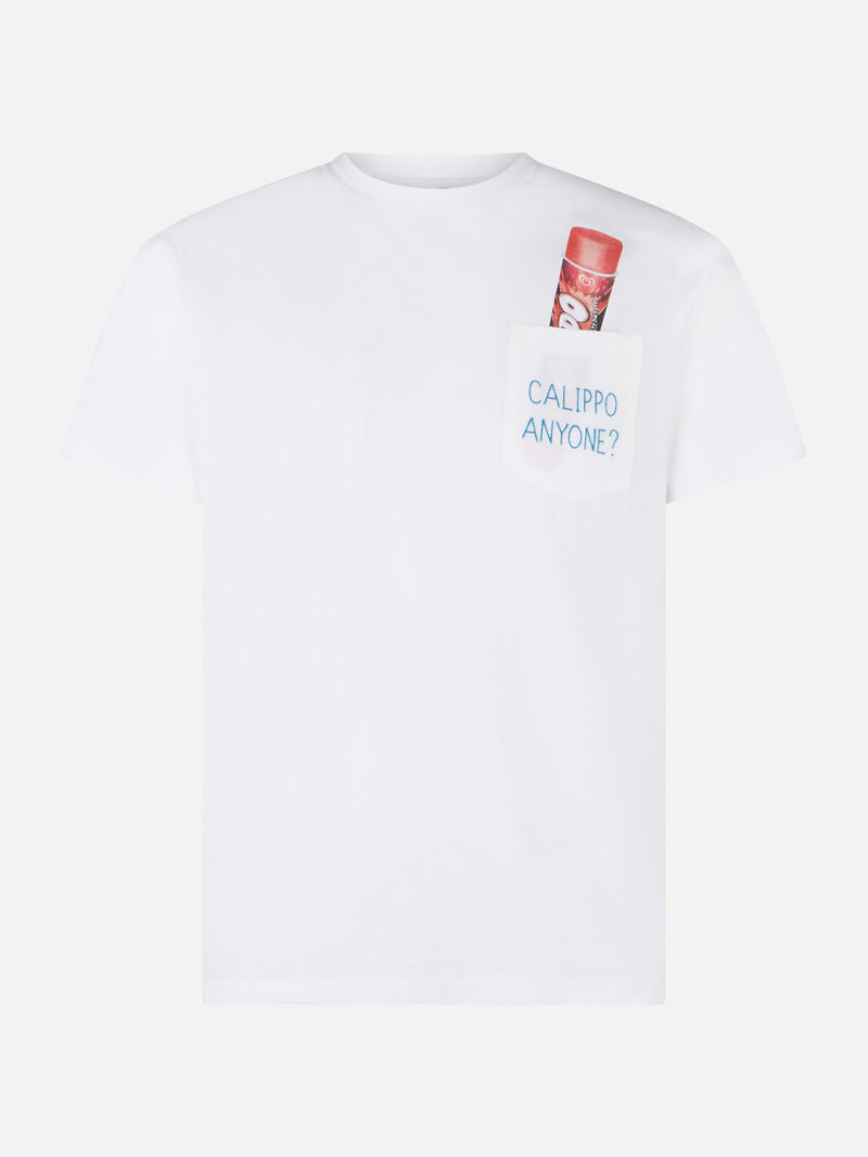 Baumwoll-T-Shirt mit Calippo. Jemand? Stickerei| Algida® Sonderedition