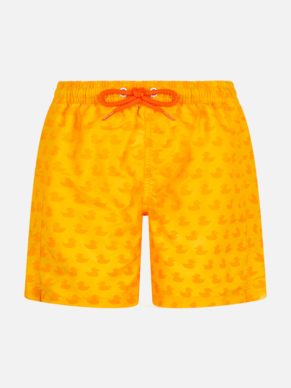 Badeshorts für Jungen mit temperaturreaktivem Aufdruck – Ducky-Aufdruck