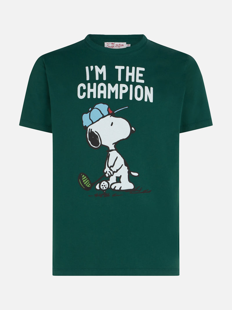 T-shirt da uomo in cotone trattamento vintage con stampa Snoopy | SNOOPY - EDIZIONE SPECIALE PEANUTS™