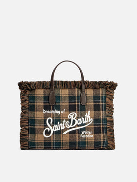 Colette handbag with tartan print