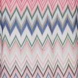 Abito da bambina in maglia rosa fantasia chevron