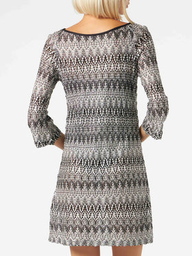 Black and white knitted chevron mini dress - MC2 Saint Barth