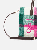 Vivian sherpa handbag with multicolor check print