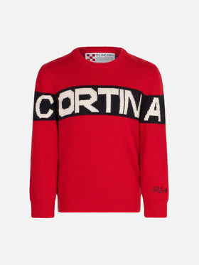 Maglione da bambino con ricamo Cortina