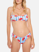 Bandeau bikini watermelon print