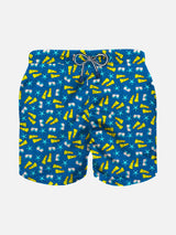 Costume da bagno da bambino in tessuto leggero stampa snorkeling