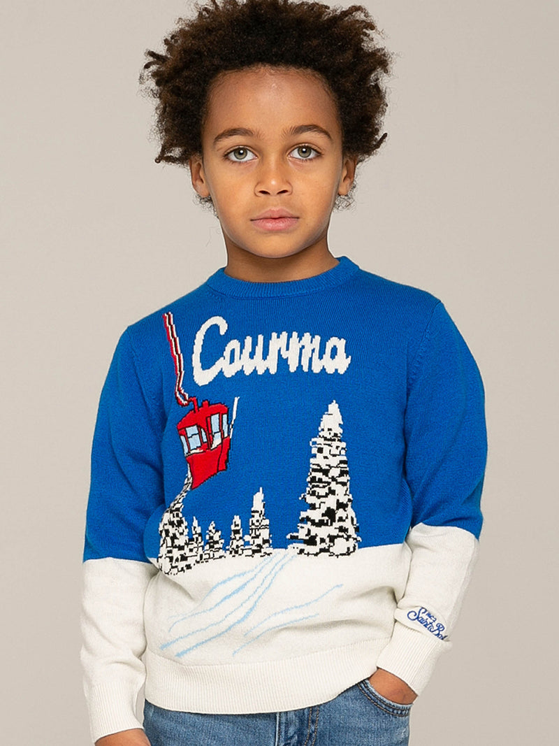 Maglia da bambino con stampa jacquard Courmayeur