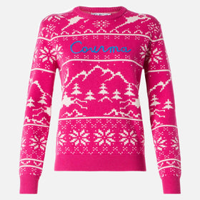Maglione da donna con fantasia norvegese e ricamo Courma