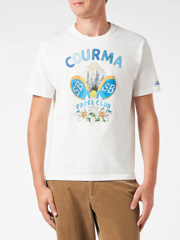 Man heavy cotton t-shirt with Courma Padel Club print