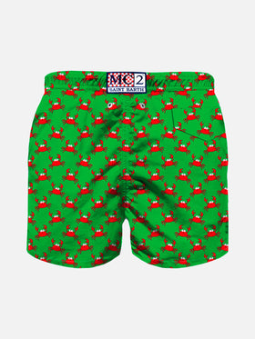 Boy swim shorts with crab print