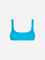 Costume da bagno donna turchese crinkle top bralette