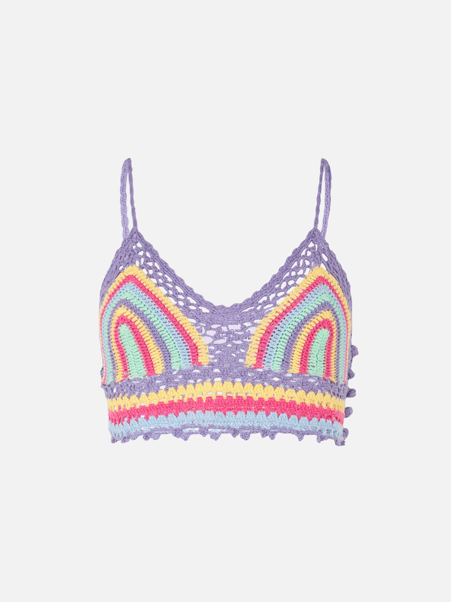 Multicolor crochet top