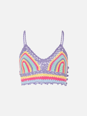 Multicolor crochet top