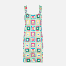 Multicolor crochet dress