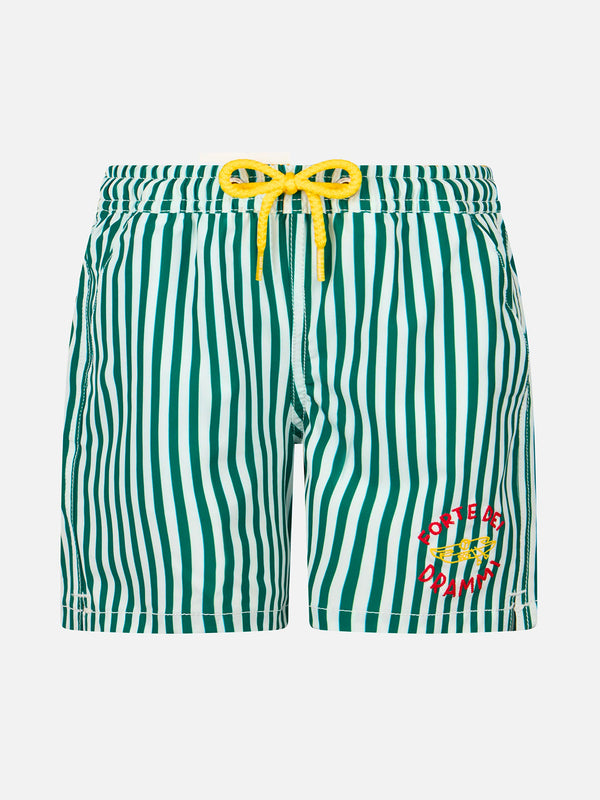 Boy Comfort swim shorts with Forte dei Drammi embroidery | INSULTI LUMINOSI SPECIAL EDITION