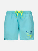 Boy Comfort swim shorts with King of the Beach embroidery