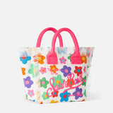 Colette multicolor cotton canvas handbag with flowers print