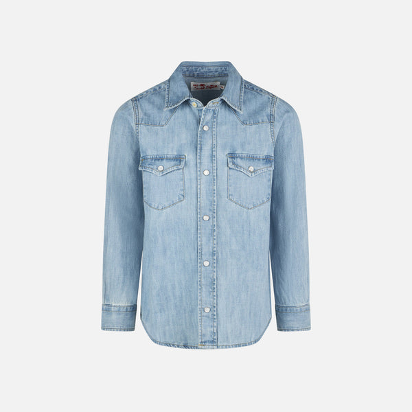 Boy denim linen shirt