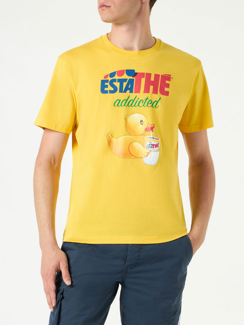 Herren-T-Shirt aus Baumwolle mit Estathé-Enten-Print | ESTATHE' SONDERAUSGABE