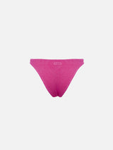 Woman pink classic crinkle swim briefs Elise