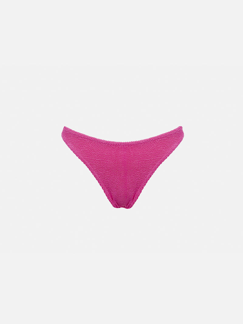 Woman pink classic crinkle swim briefs Elise