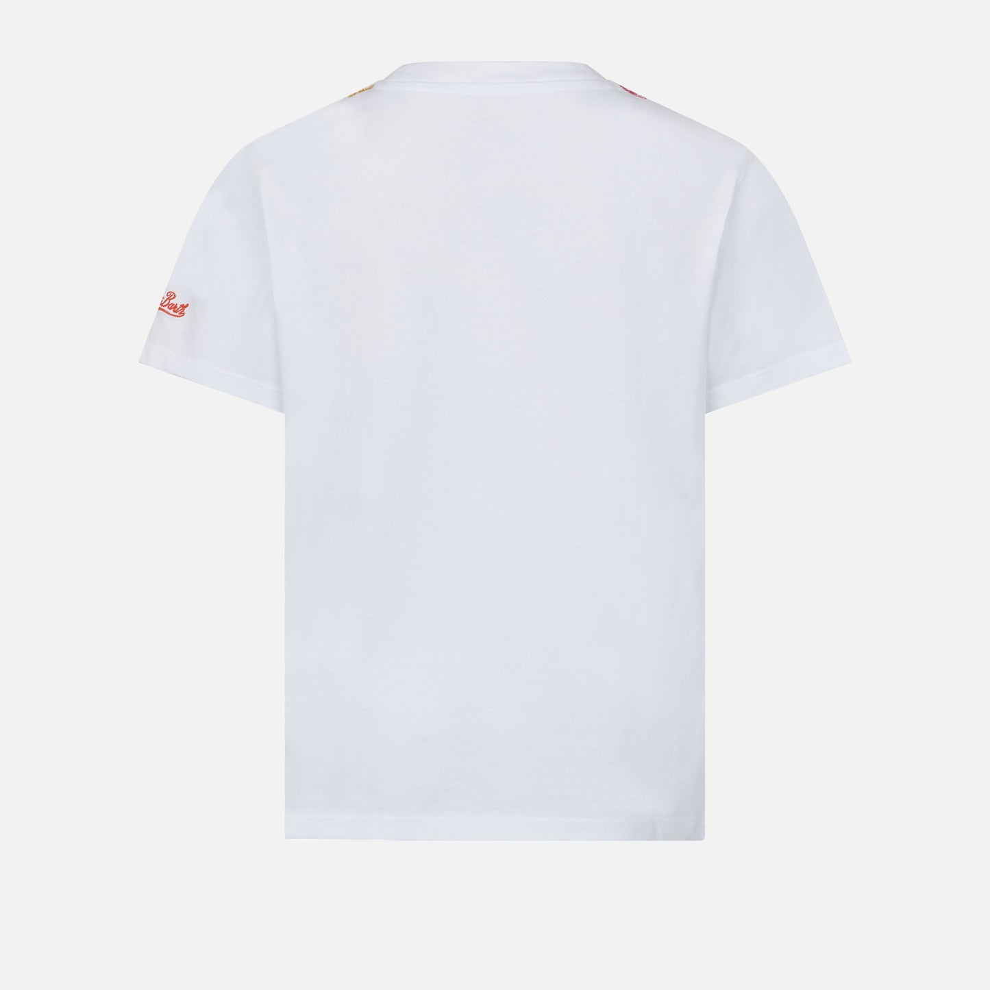 T-shirt da bambina con ricamo margherita e patch