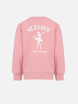 Girl crewneck sweatshirt Briony with St. Barth ballet academy print