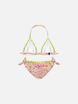 Girl triangle flower bikini | Made with Liberty fabric