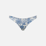 Woman cheeky swim briefs with flower print