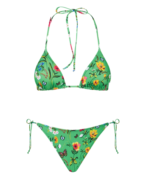 Woman triangle bikini with flower print - MC2 Saint Barth