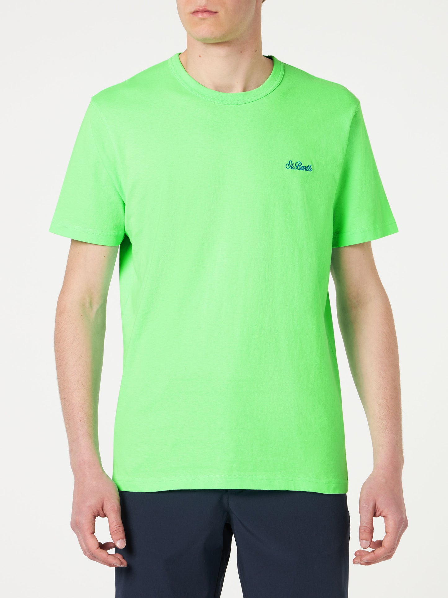 Man green cotton t-shirt - MC2 Saint Barth