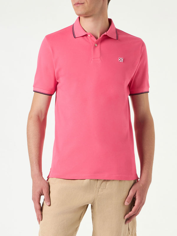 Man fluo pink polo piquet