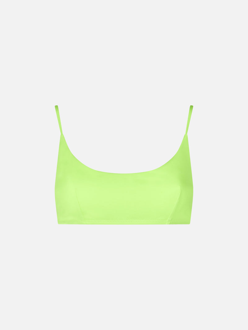 Costume a bralette da donna giallo fluo