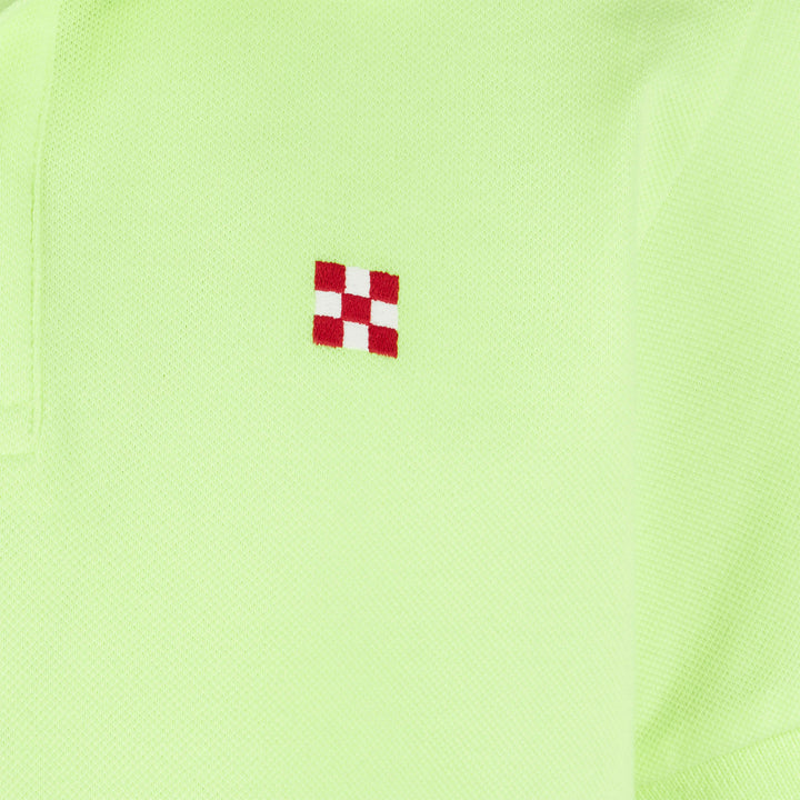 Fluo yellow piquet polo with St. Barth logo - MC2 Saint Barth