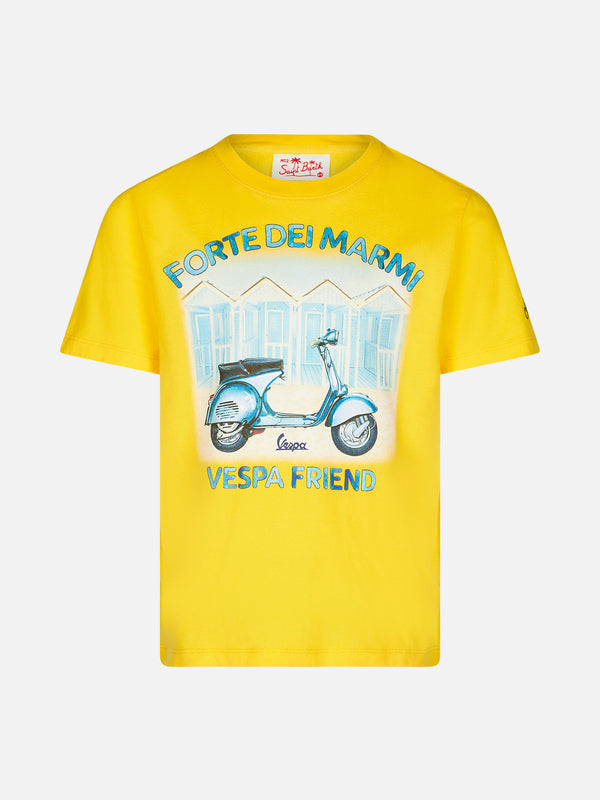 T-shirt da bambino in cotone con stampa Vespa Forte dei Marmi | EDIZIONE SPECIALE VESPA®