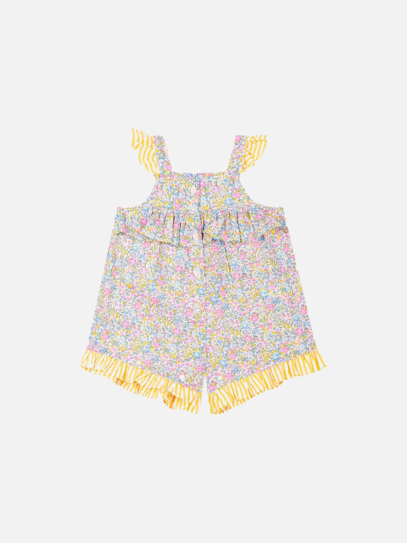 Yellow Liberty fabric baby dress - MC2 Saint Barth