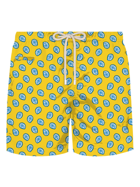 Lighting swim shorts with paisley tie print